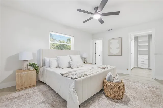 a living room with furniture and a couch