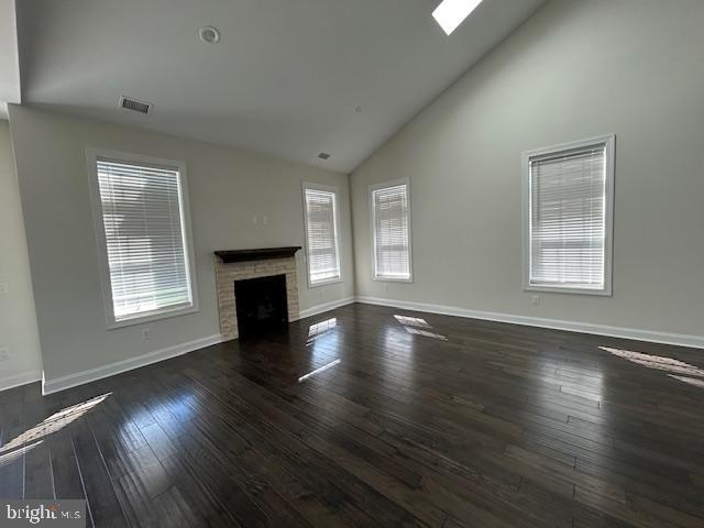 110 Samjan Circle Hightstown, NJ 08520 - Photo 8 of 40 an empty room with wooden floor fireplace and windows