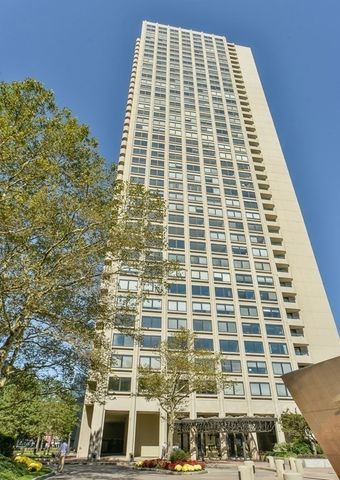 a city view with tall buildings