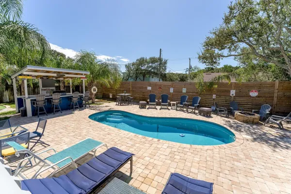 a view of outdoor space yard swimming pool and patio