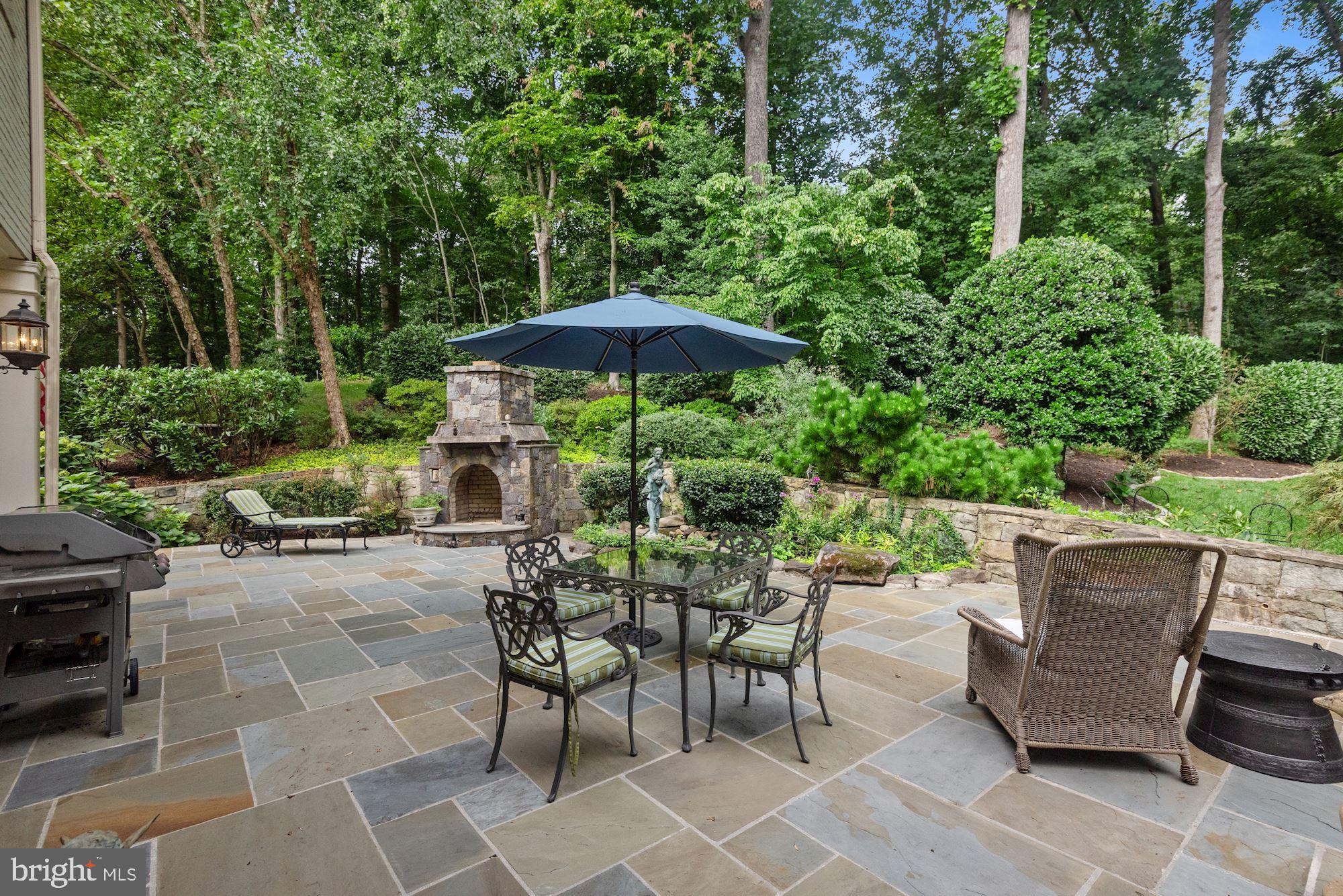 920 Towlston Road McLean, VA 22102 - Photo 21 of 52 Rear Patio with Outdoor Fireplace