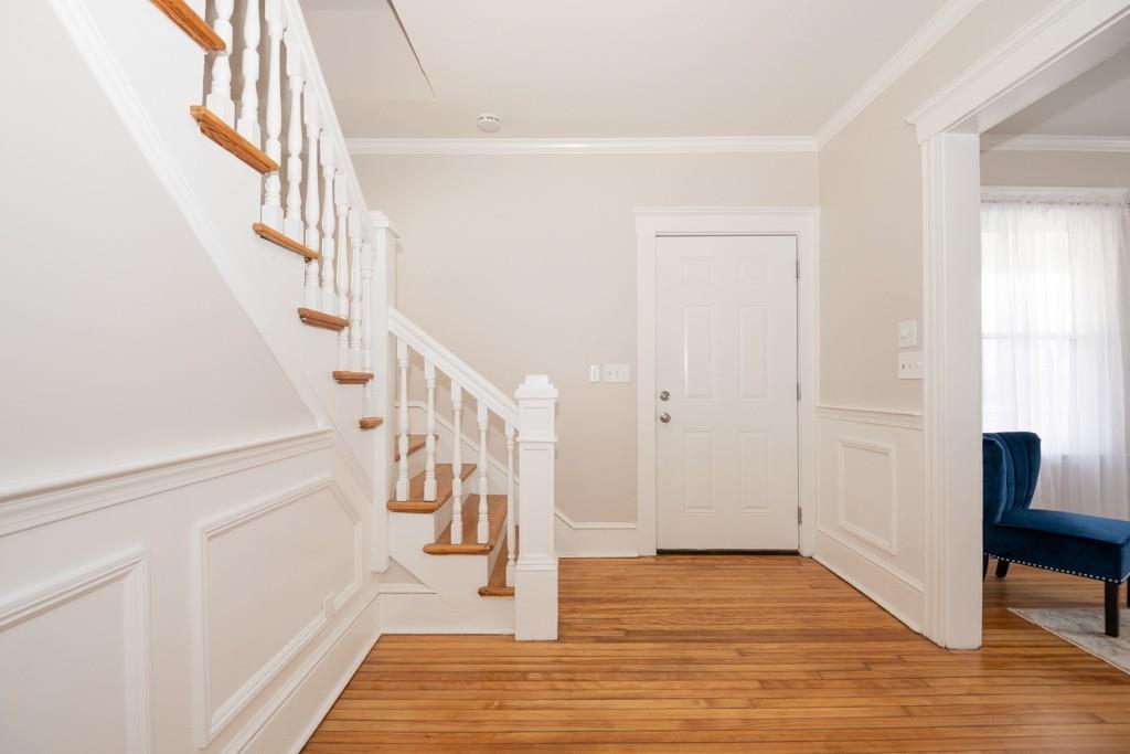 11 Wrentham Road Worcester, MA 01602 - Photo 4 of 28 a view of entryway and hall with wooden floor