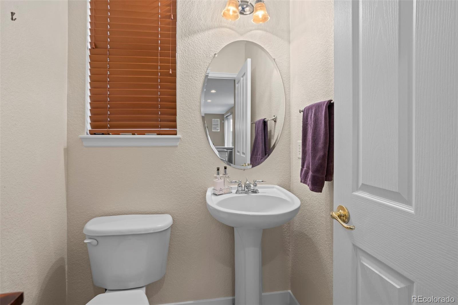 10704 Riverbrook Circle Highlands Ranch, CO 80126 - Photo 23 of 40 a bathroom with a toilet sink and mirror