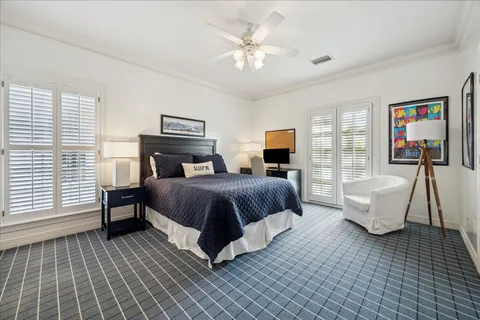 a bed room with a bed and a couch