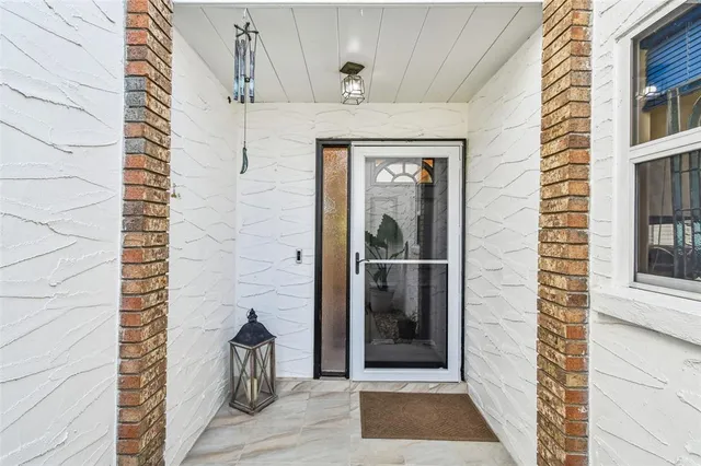a view of front door of house
