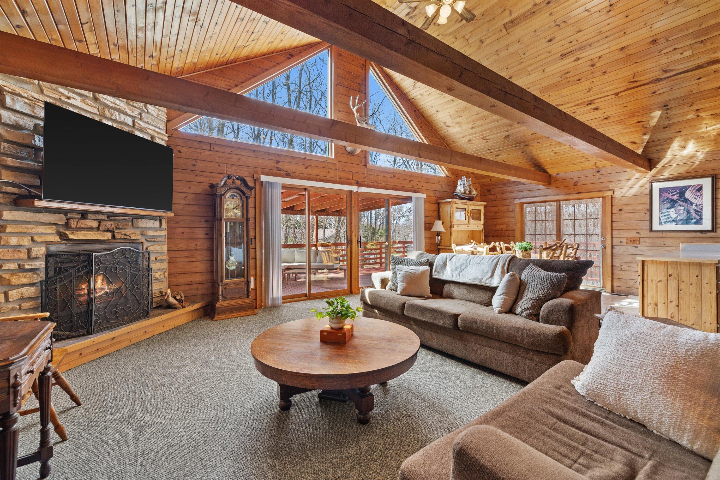 9225 400th Avenue Randall, WI 53128 - Photo 9 of 59 Great Room With Cathedral Ceilings
