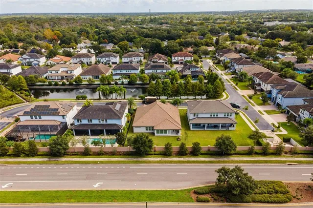 an aerial view of multiple house
