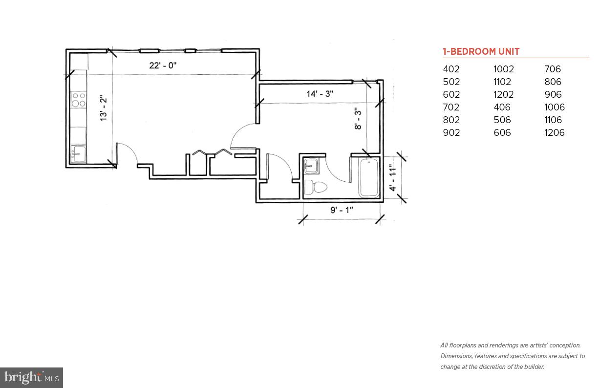 1411-5 Walnut Street, Unit 1002 Philadelphia, PA 19102 - Photo 20 of 20 a picture of a floor plan