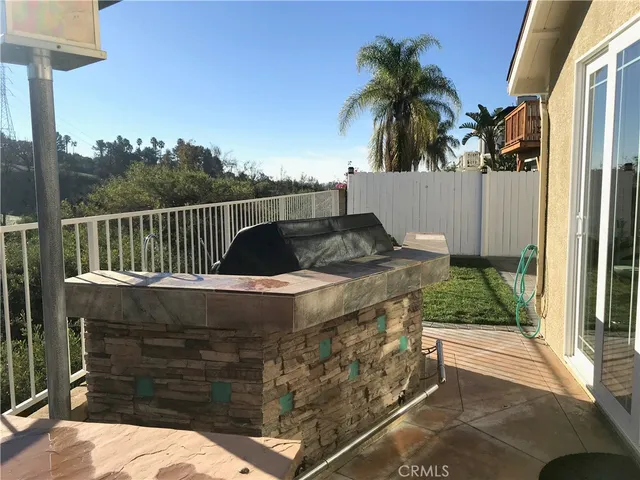 a view of a bunch of trees and a building