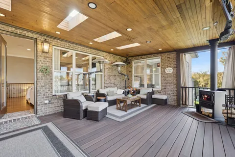 a bathroom with a bathtub and a sink