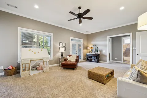 an aerial view of residential house with outdoor space