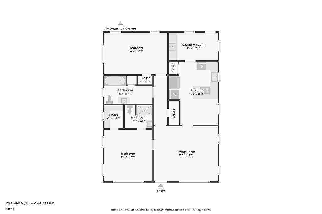 155 Foothill Drive Sutter Creek, CA 95685 - Photo 80 of 84 a picture of a floor plan
