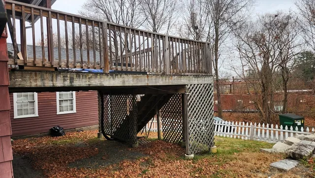 a view of a door with a garden
