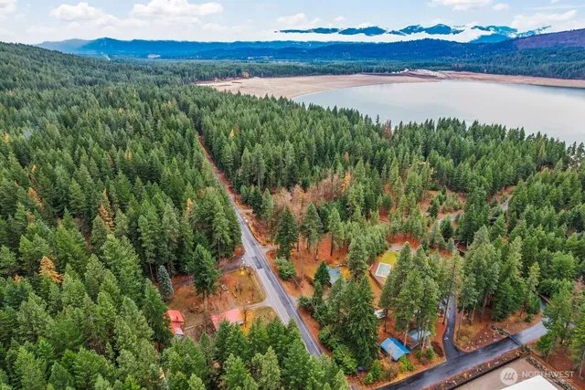 a view of lake with green space