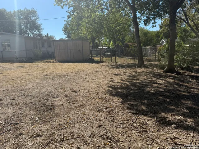 a backyard of a house