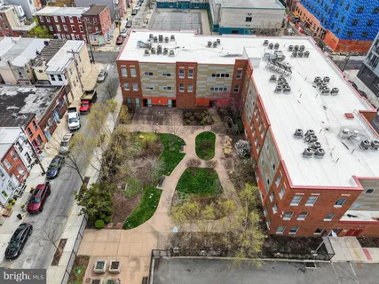 an aerial view of waterside residential houses