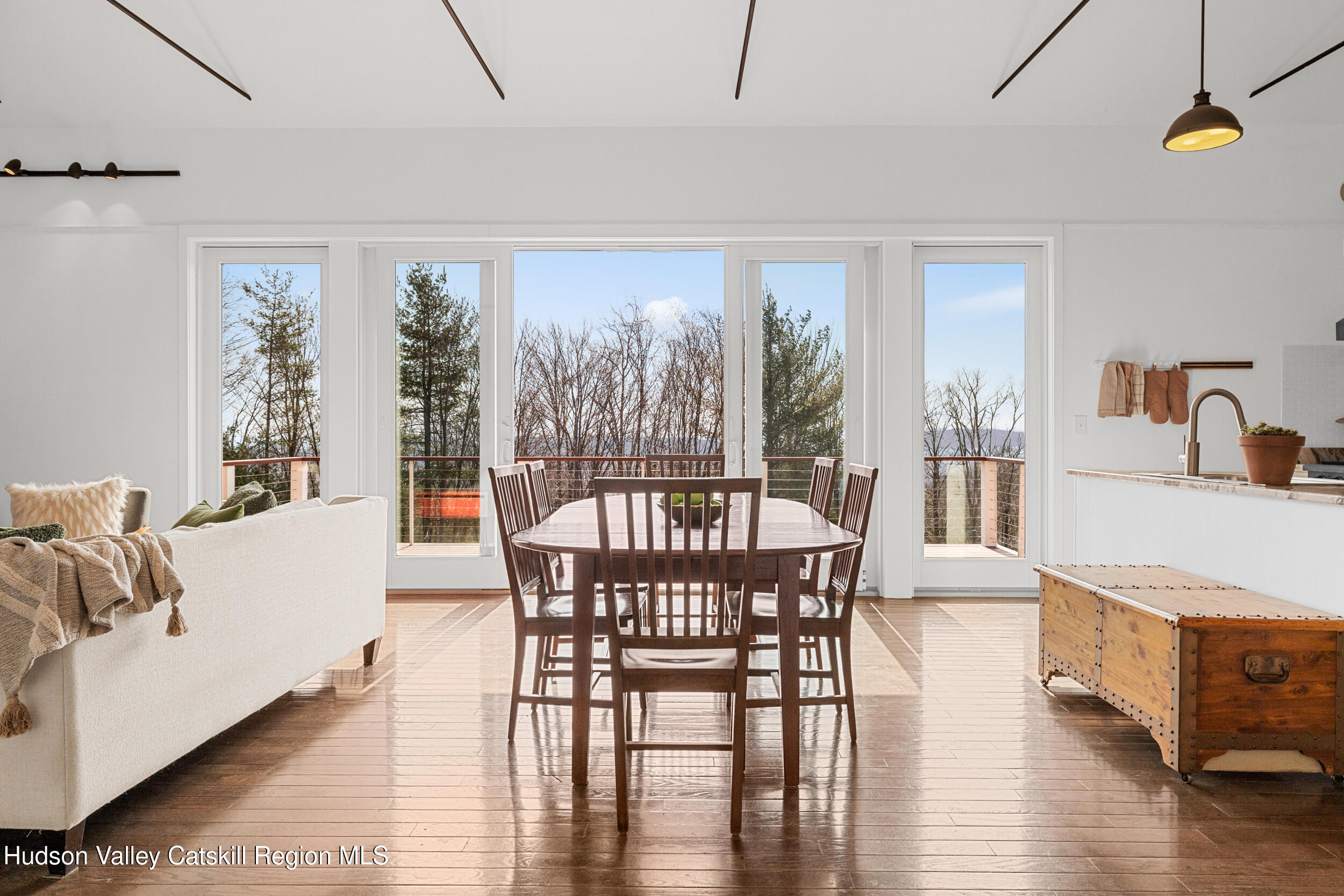 184 Haver Road Olivebridge, NY 12461 - Photo 13 of 31 a view of a dining room with furniture window and wooden floor
