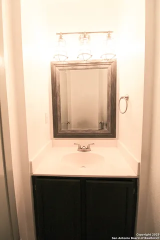 a close up of a mirror