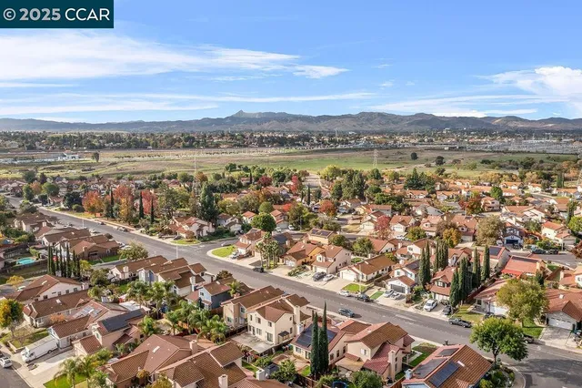 an aerial view of a city