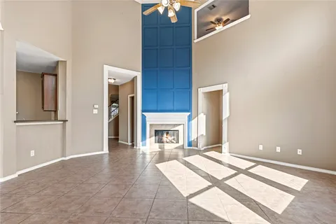 a view of a livingroom with a fireplace