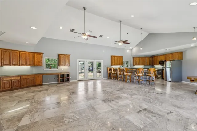 a large room with lots of furniture