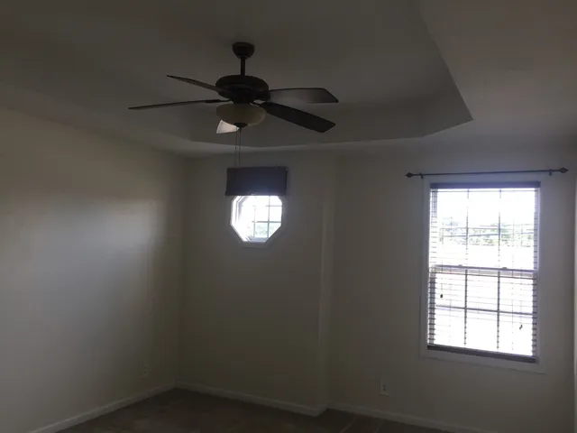 an empty room with a window