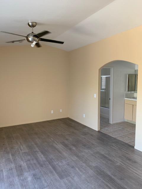 66844 8th Street Desert Hot Springs, CA 92240 - Photo 5 of 6 a view of an empty room with a ceiling fan