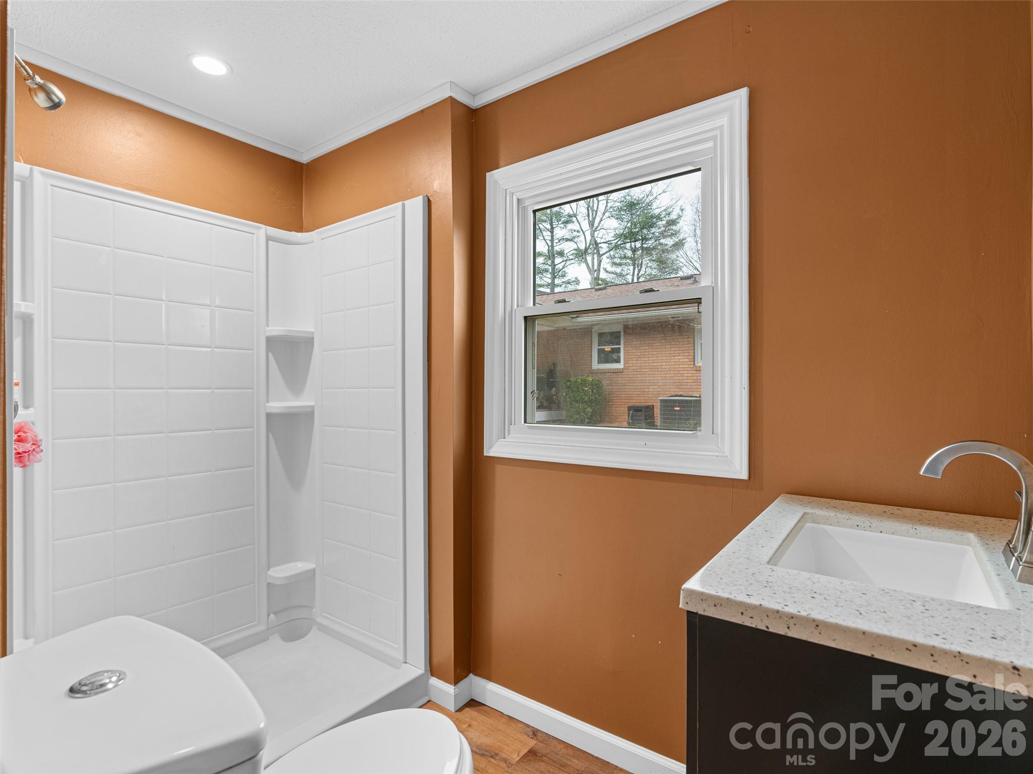 1034 South Orchard Road Flat Rock, NC 28731 - Photo 28 of 30 a bathroom with a sink a toilet and shower