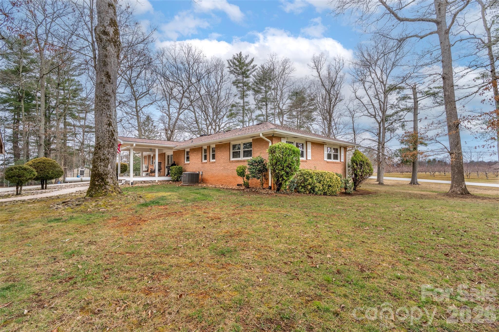 1034 South Orchard Road Flat Rock, NC 28731 - Photo 29 of 30 a front view of house with yard and trees