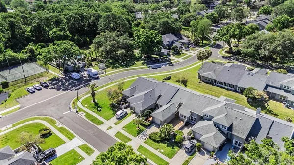 a view of a chairs and tables in the patio