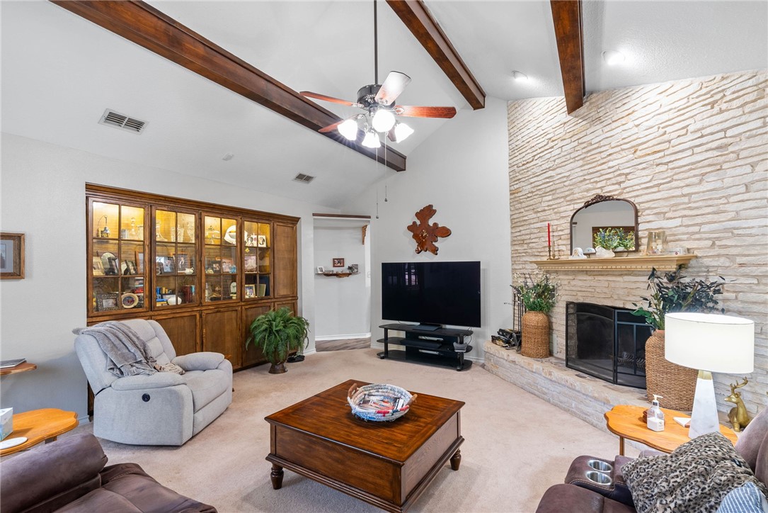 345 Trail Ridge Drive Sandia, TX 78383 - Photo 21 of 40 Beams and fireplace are a huge bonus