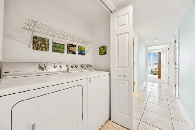 a view of a swimming pool with a yard