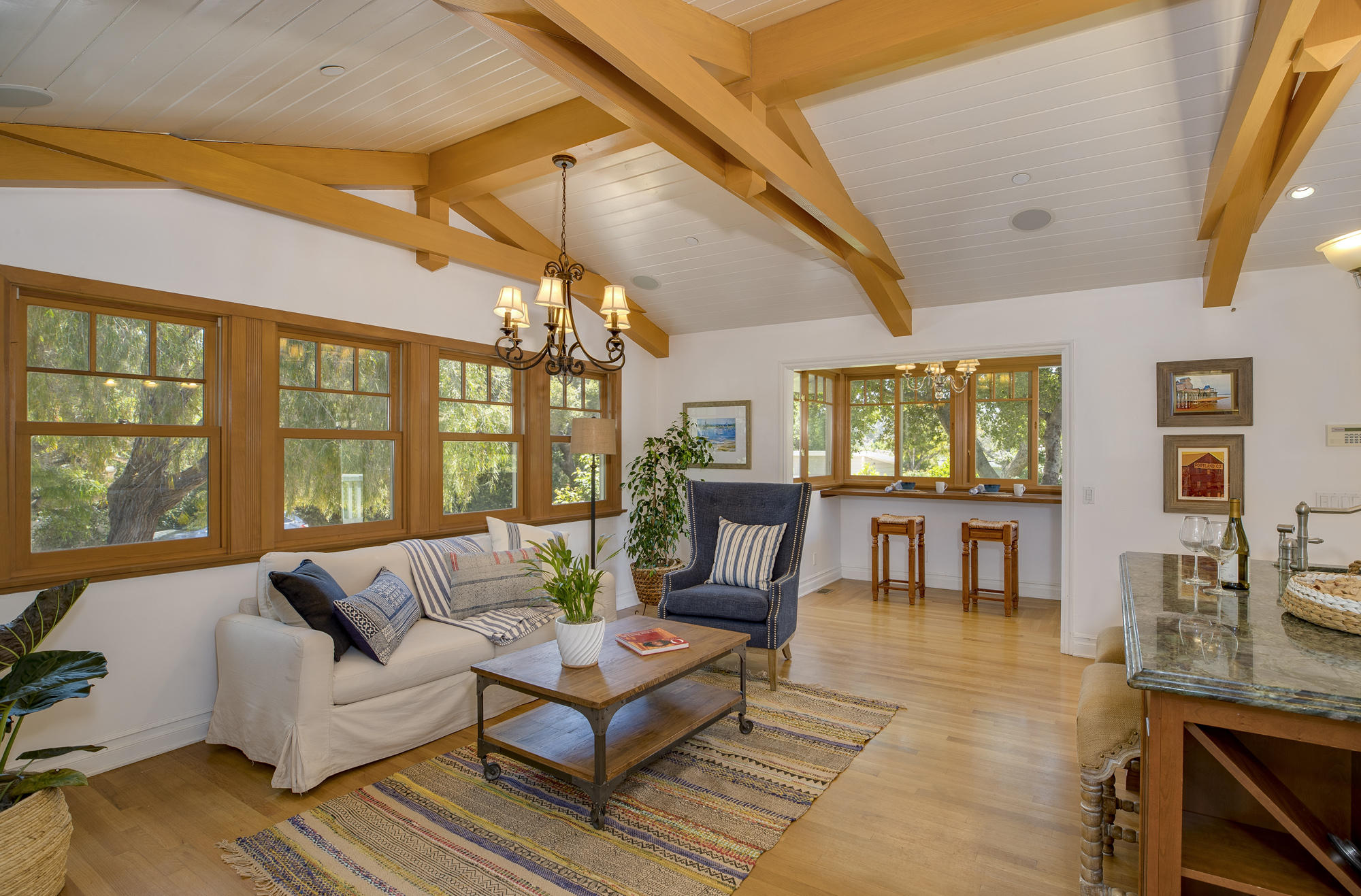 329 San Ysidro Road Santa Barbara, CA 93108 - Photo 15 of 30 Family room + kitchen