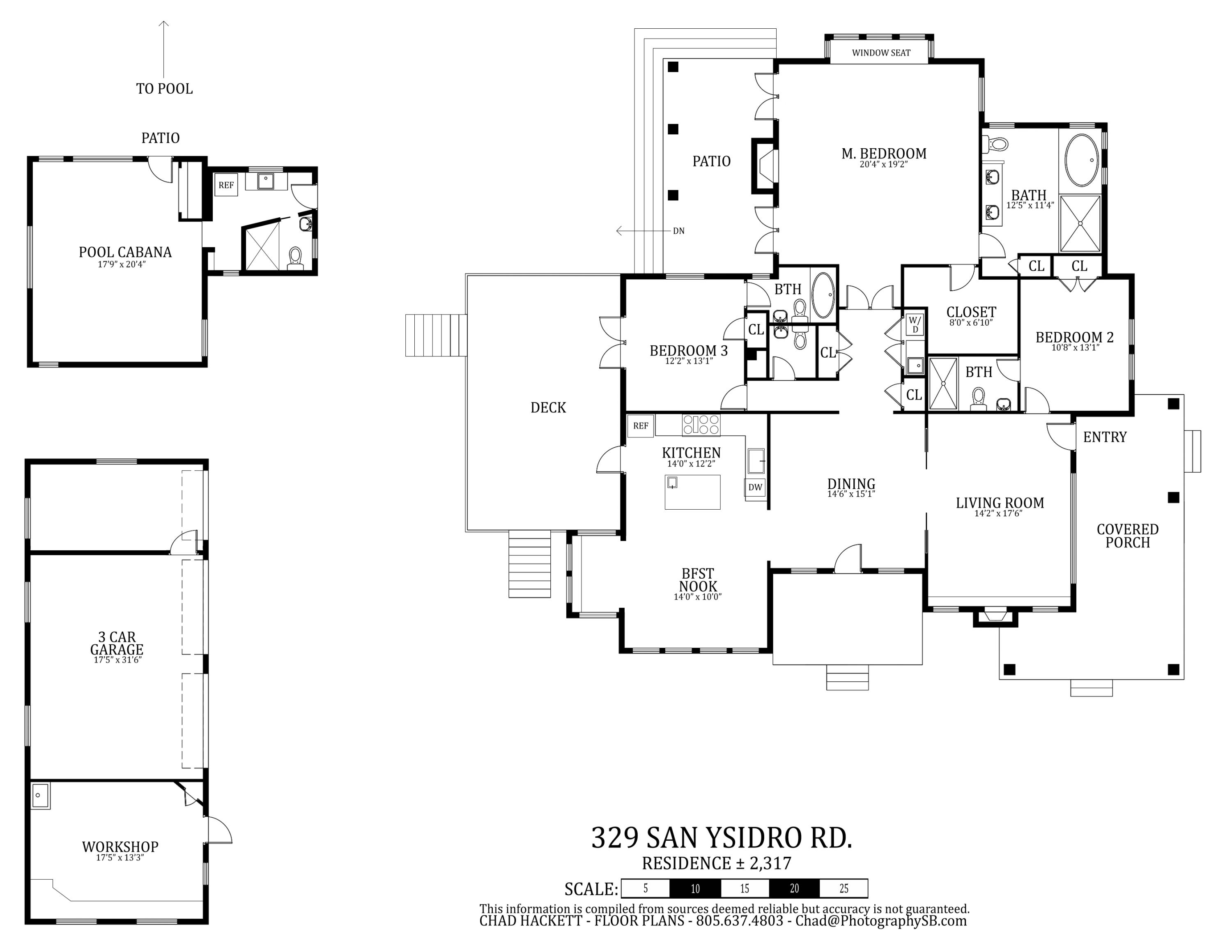 329 San Ysidro Road Santa Barbara, CA 93108 - Photo 30 of 30 Floor Plan