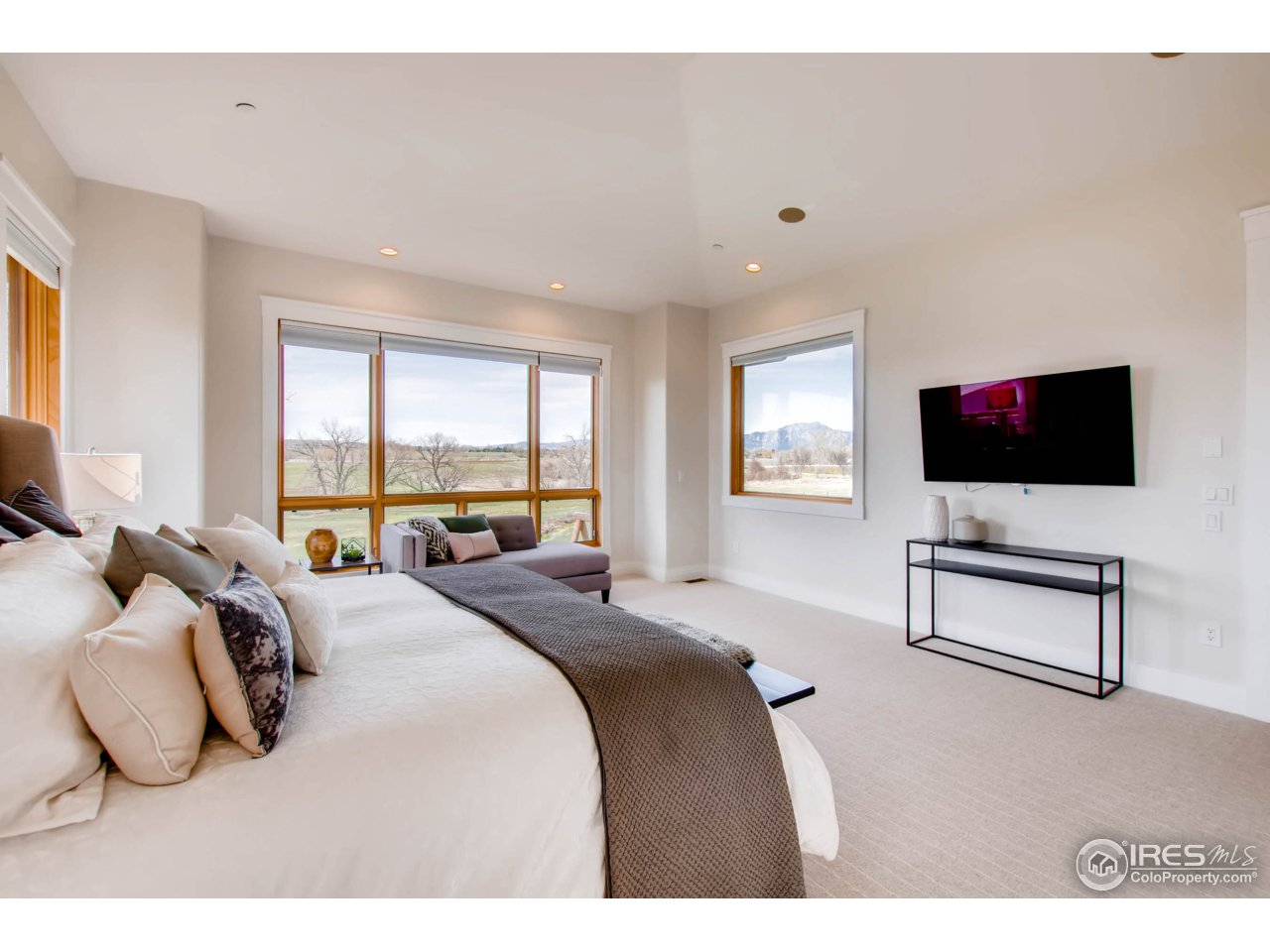 8446 Valmont Road Boulder, CO 80301 - Photo 17 of 40 Master bedroom with Flatiron and Mountain views