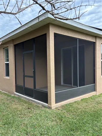a view of wooden door