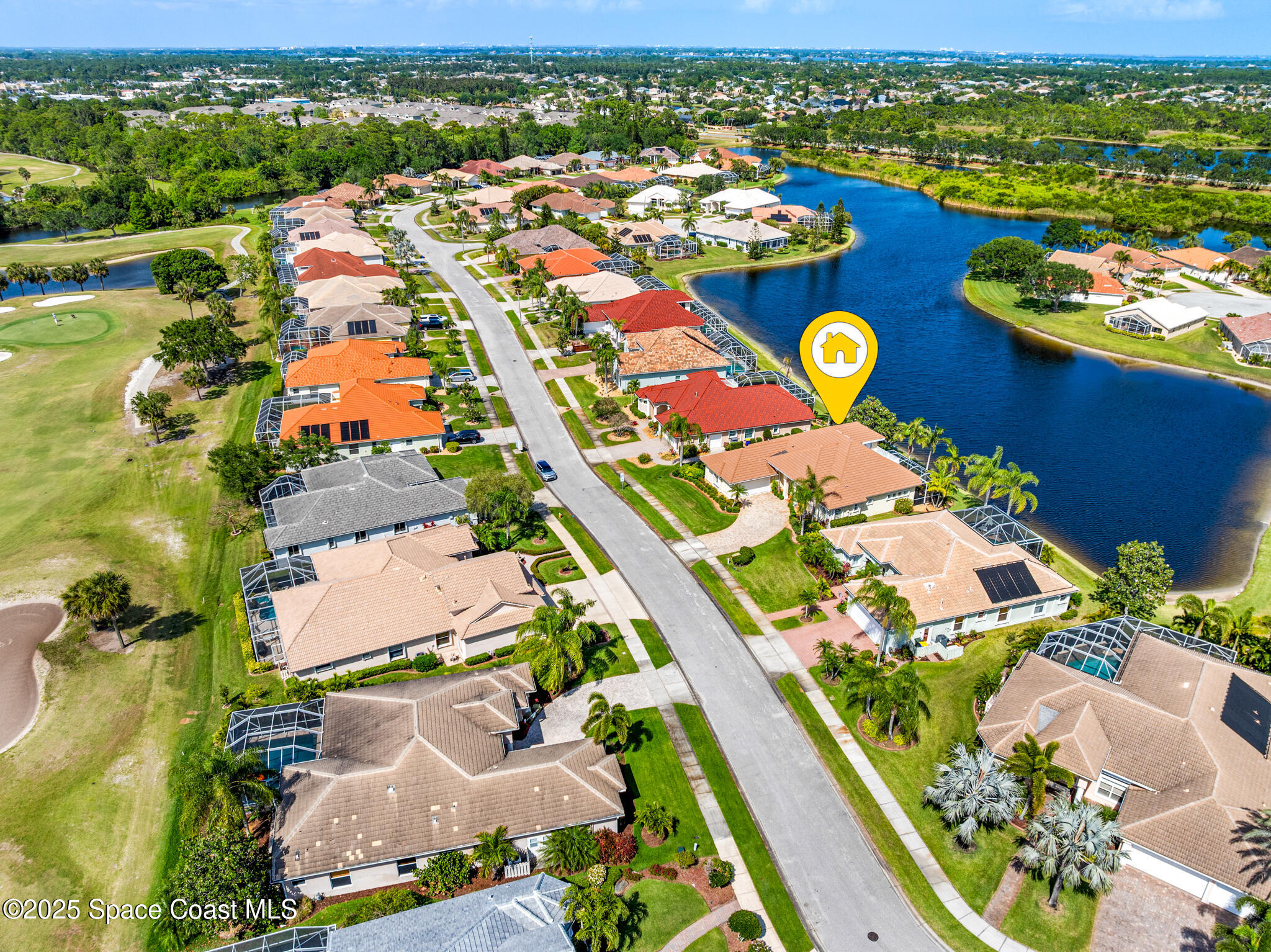 4336 Collingtree Drive Rockledge, FL 32955 - Photo 9 of 62 an aerial view of a swimming pool patio and outdoor seating
