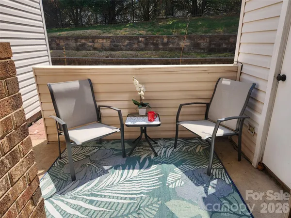 a outdoor living space with furniture