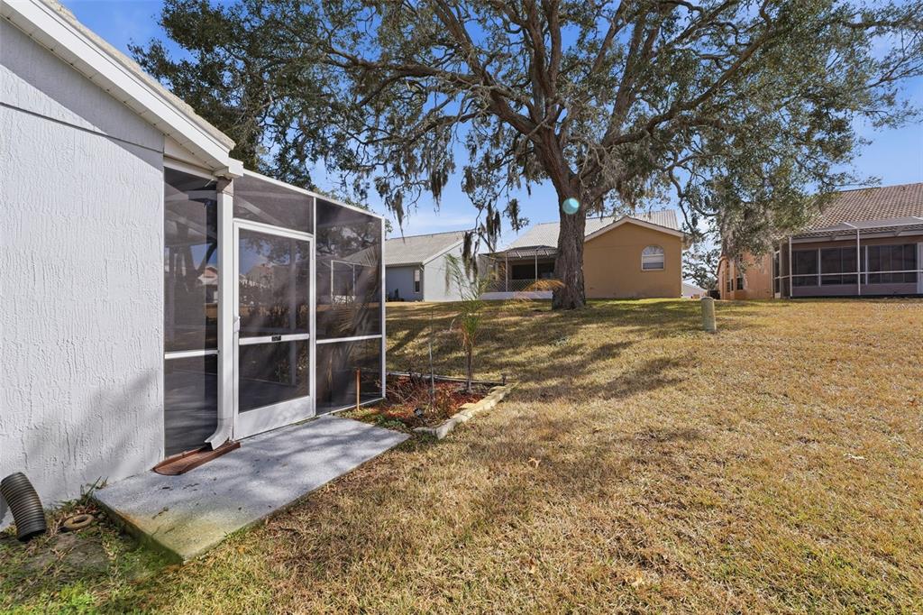 9376 French Quarters Circle Weeki Wachee, FL 34613 - Photo 20 of 43 a view of a backyard with large trees and a small barn