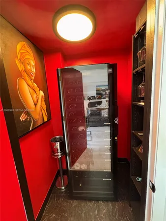 a view of swimming pool from a balcony