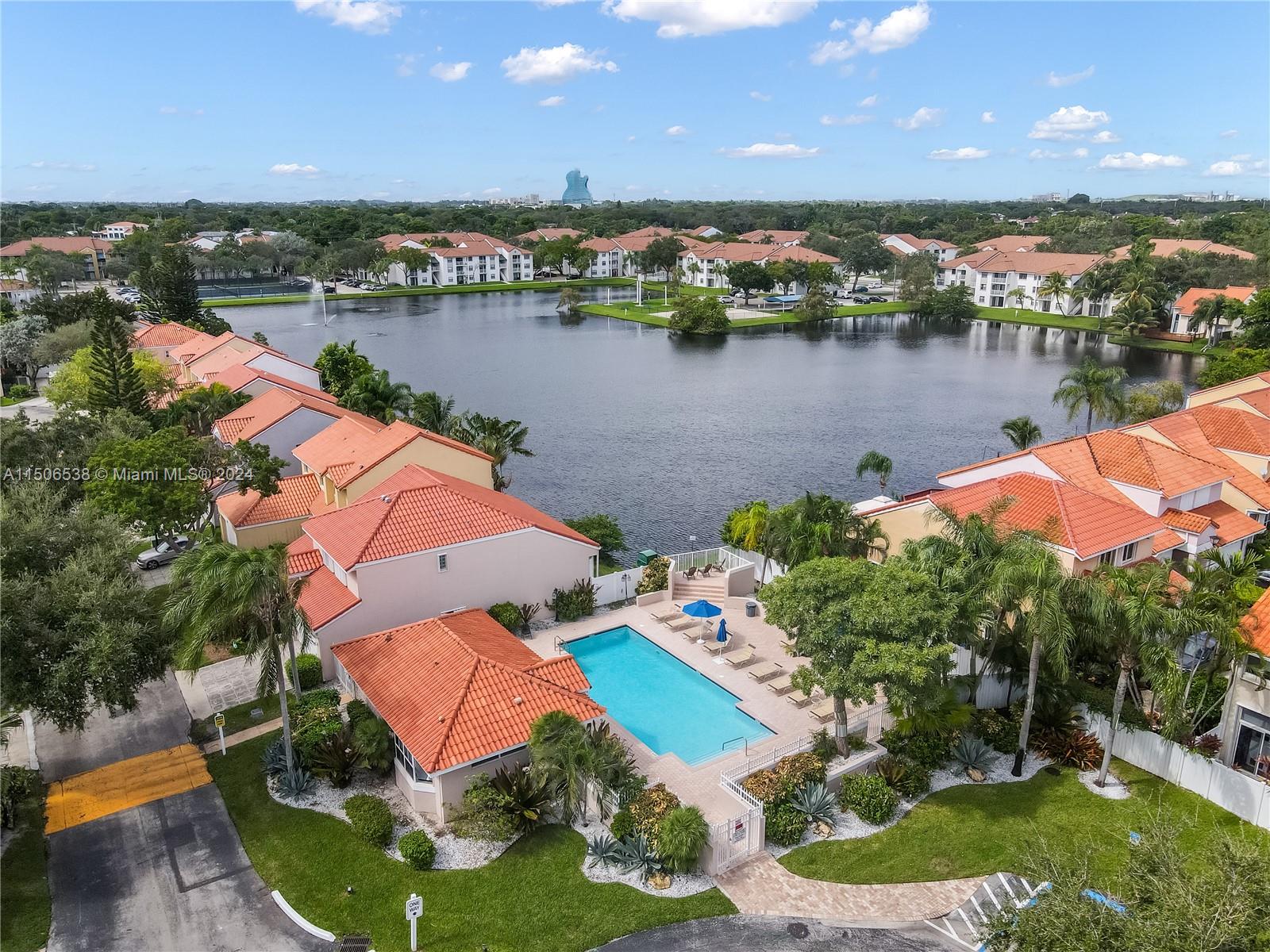 3835 Lombardy Street Hollywood, FL 33021 - Photo 15 of 20 an aerial view of residential houses with outdoor space and lake view