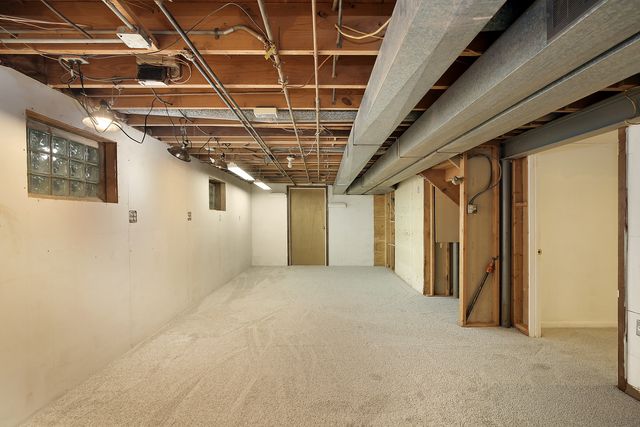 a view of work space with windows