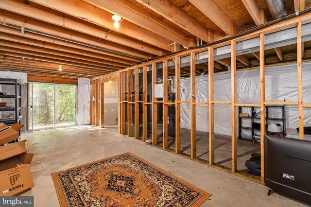 a view of an empty room with a balcony