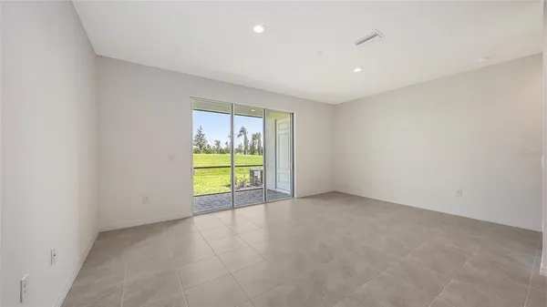 an empty room with a window