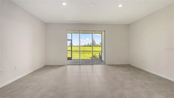 an empty room with a window