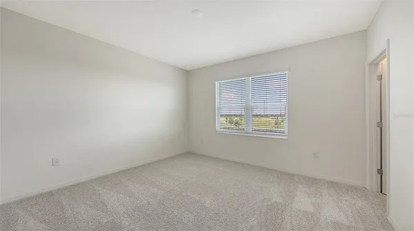 an empty room with a window