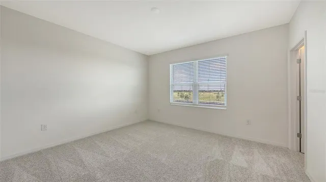 an empty room with a window