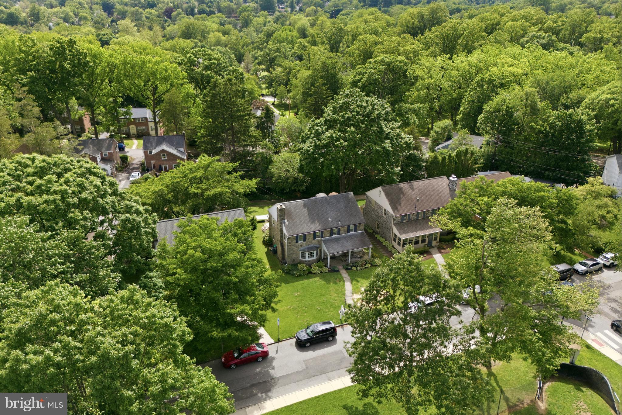 284 Trent Road Wynnewood, PA 19096 - Photo 23 of 31 an aerial view of a house with a yard