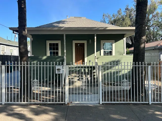 a front view of a house