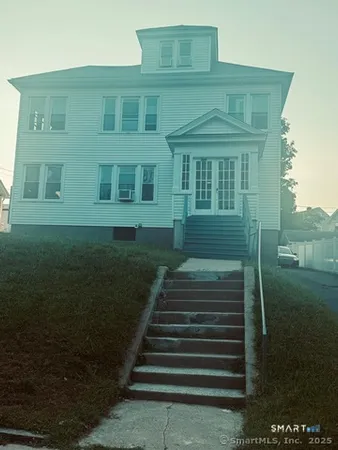 a front view of a house